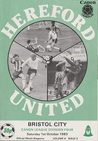 Hereford United v Bristol City 01-Oct-1983
