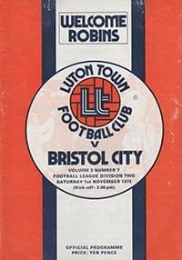 Luton Town v Bristol City 01-Nov-1975