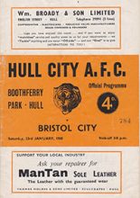 Hull City v Bristol City 23-Jan-1960