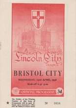 Lincoln City v Bristol City 23-Apr-1958