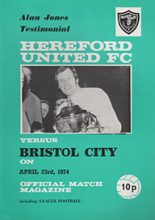 Hereford United v Bristol City 23-Apr-1974