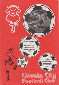 Lincoln City v Bristol City 24-Oct-1981