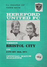 Hereford United v Bristol City 26-Jan-1974