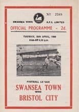 Swansea Town v Bristol City 26-Apr-1960