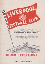 Liverpool v Bristol City 26-Aug-1959