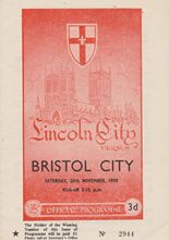 Lincoln City v Bristol City 28-Nov-1959