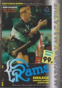 Derby County v Bristol City 28-Aug-1993