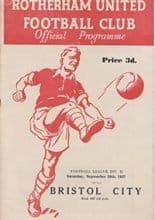 Rotherham United v Bristol City 28-Sep-1957