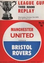 Manchester United v Bristol Rovers 11-Oct-1972