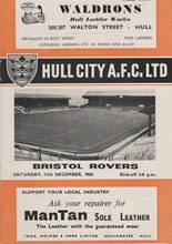 Hull City v Bristol Rovers 11-Dec-1965