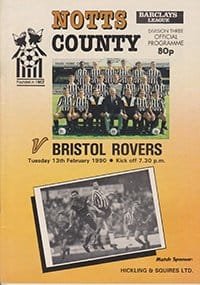 Notts County v Bristol Rovers 13-Feb-1990