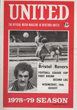 Hereford United v Bristol Rovers 16-Aug-1978