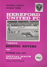 Hereford United v Bristol Rovers 24-Oct-1973