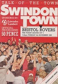 Swindon Town v Bristol Rovers 04-Nov-1986