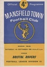Mansfield Town v Bristol Rovers 04-Sep-1965