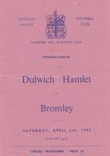Dulwich Hamlet v Bromley 06-Apr-1957