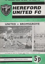 Hereford United v Bromsgrove Rovers 12-Feb-1972