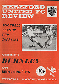 Hereford United v Burnley 10-Sep-1975