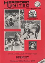 Hereford United v Burnley 13-Oct-1990