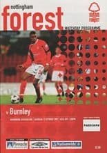 Nottingham Forest v Burnley 13-Oct-2001