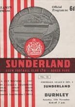Sunderland v Burnley 13-Nov-1965