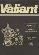 Port Vale v Burnley 16-Dec-1980