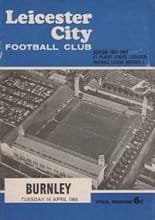 Leicester City v Burnley 16-Apr-1968