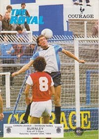 Reading v Burnley 20-Oct-1984