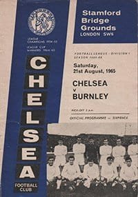 Chelsea v Burnley 21-Aug-1965