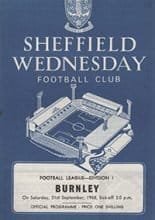 Sheffield Wednesday v Burnley 21-Sep-1968