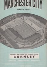 Manchester City v Burnley 26-Mar-1963