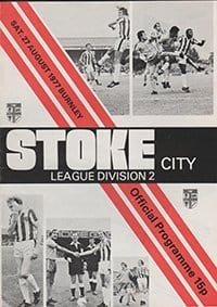 Stoke City v Burnley 27-Aug-1977