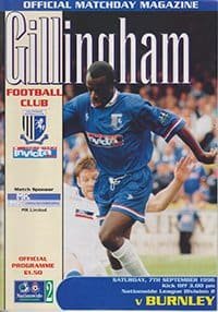 Gillingham v Burnley 07-Sep-1996