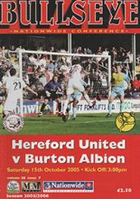 Hereford United v Burton Albion 15-Oct-2005