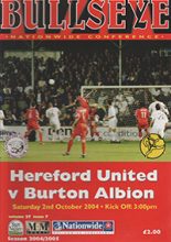 Hereford United v Burton Albion 02-Oct-2004