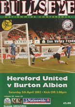 Hereford United v Burton Albion 05-Apr-2003