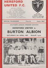Hereford United v Burton Albion 08-Apr-1967