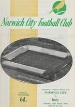 Norwich City v Bury 12-Mar-1966