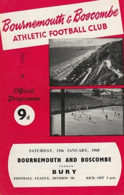 Bournemouth and Boscombe Athletic v Bury 13-Jan-1968