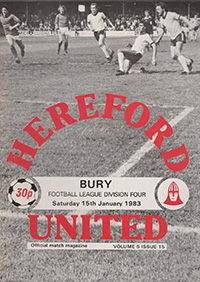 Hereford United v Bury 15-Jan-1983