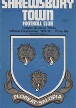 Shrewsbury Town v Bury 20-Dec-1975