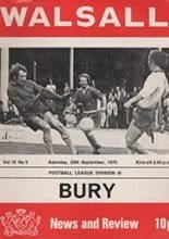 Walsall v Bury 20-Sep-1975