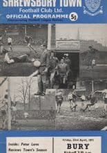 Shrewsbury Town v Bury 23-Apr-1971