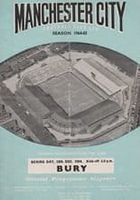 Manchester City v Bury 26-Dec-1964