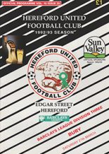 Hereford United v Bury 27-Mar-1993