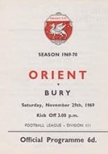 Leyton Orient v Bury 29-Nov-1969