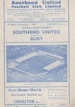 Southend United v Bury 29-Aug-1959