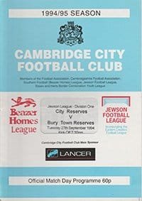 Cambridge City Reserves v Bury Town Reserves 27-Sep-1994