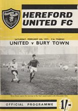 Hereford United v Bury Town 06-Feb-1971