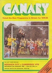 Norwich City v Cambridge United 03-Jan-1981
